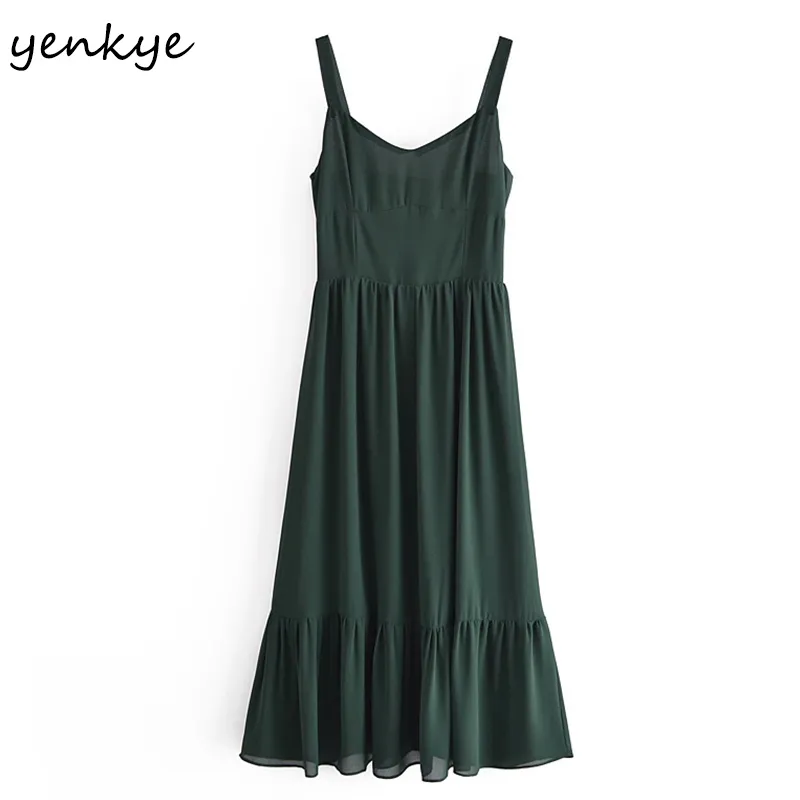 green chiffon midi dress Green Chiffon Midi Dress – self-portrait-US