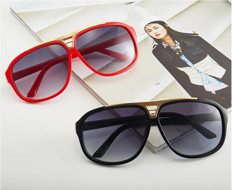 Классическая роскошная европейская американская модель 0105 Солнцезащитные очки Большой Размер Мужчины и Женщины Ретро Мода с оригинальной коробкой