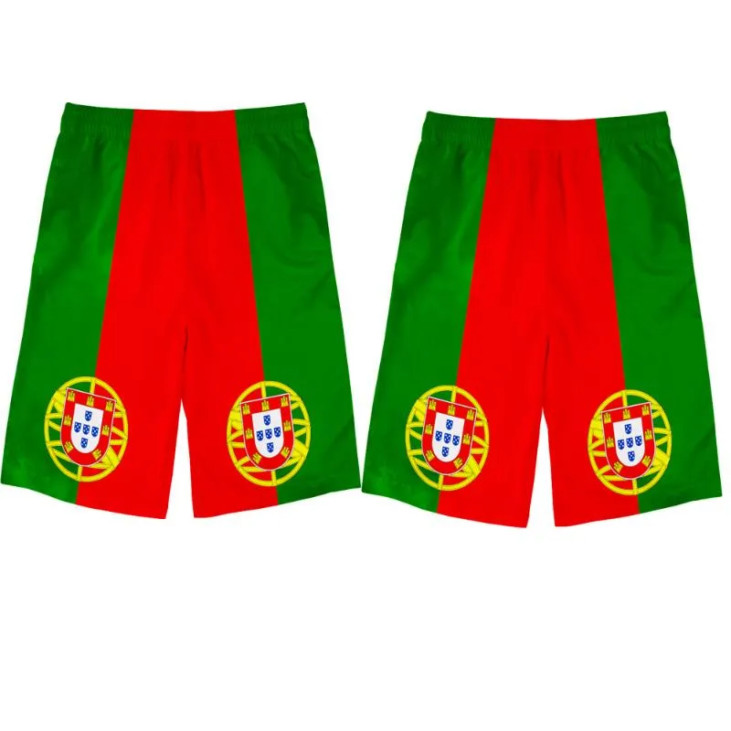 Shorts Masculinos Portugal Juventude DIY Free Personalizado Nome Nome PRT Beach Nation Flag PT Português Country College Imprimir Po Casual