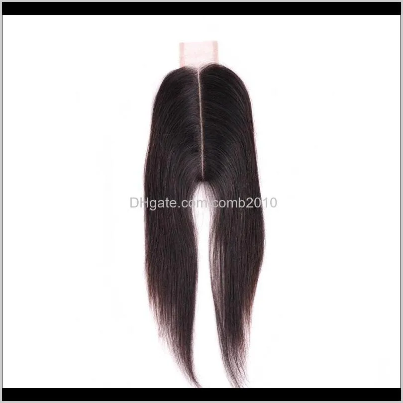 peruvian human hair closure 2x6 lace closure straight peruvian hair middle part with baby hair closures 8-20inch