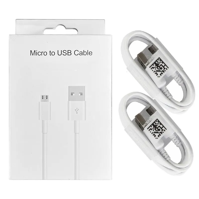 1 M 3ft USB-oplader Kabels Micro V8 Type C Snelle oplaadkabel met retail-pakketdoos voor mobiele mobiele telefoon SAMSUNG S7 S8 S10 S20 S21 Huawei P40 P50 Xiaomi 7 8 9 10 11 12 Telefoons