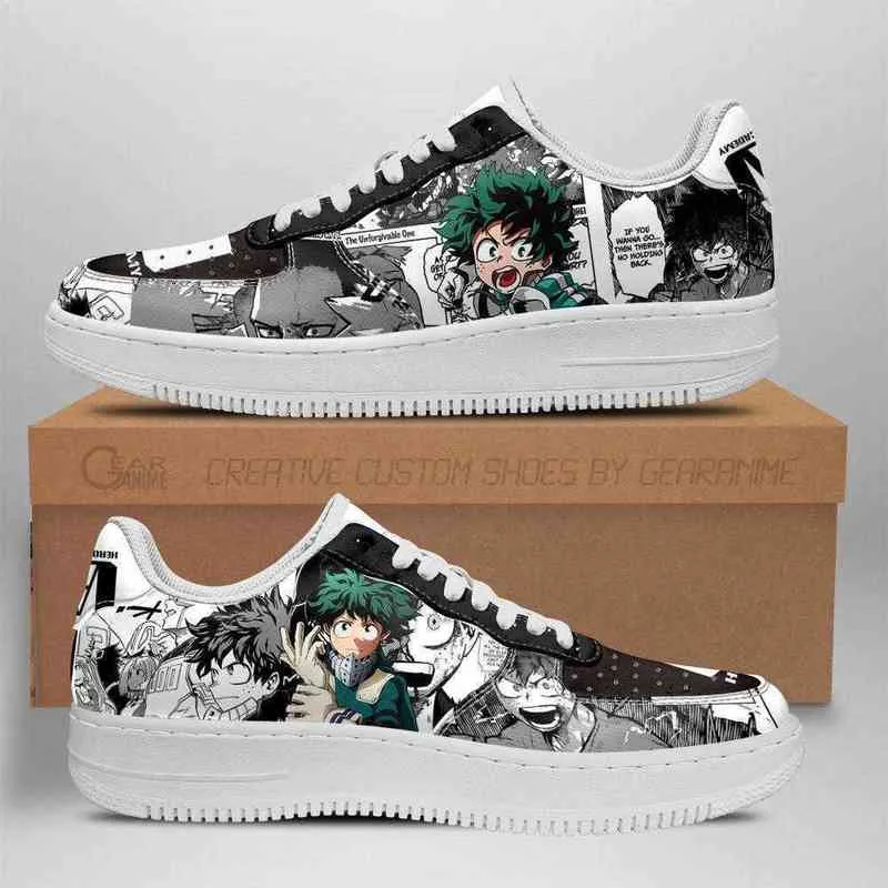 DIY Anime Fan Sneakers My Hero Academia Manga Mix Buty Prezent Pomysł Męska Lekka Running Casual Knit