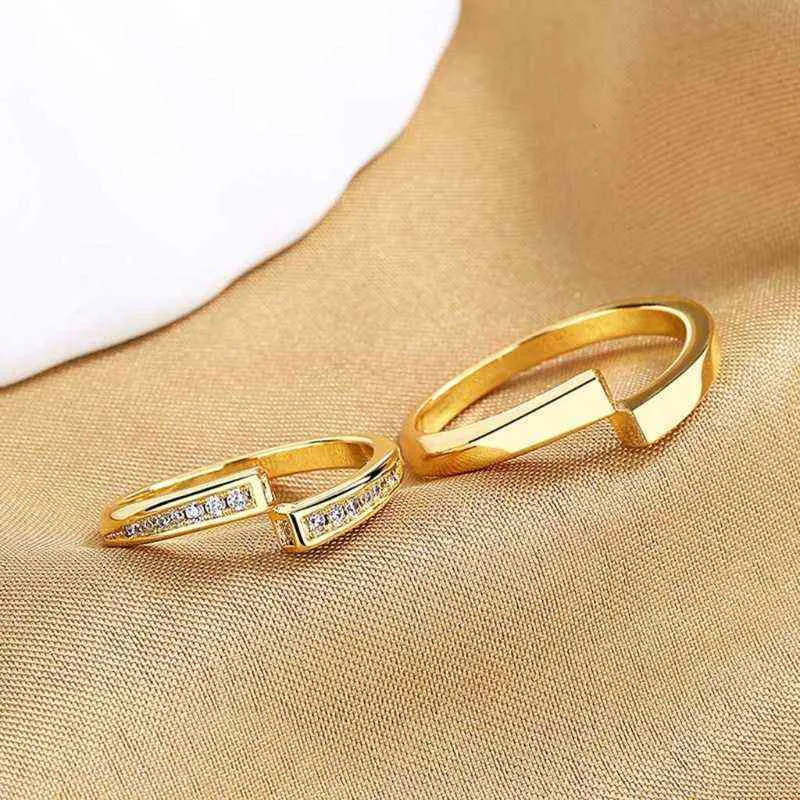 Genuine 18k Gold Plated Ring For Women Wedding Engagement Anniversary  Forever Lover Couple Rings Statement Jewelry Birthday Gift - Rings -  AliExpress
