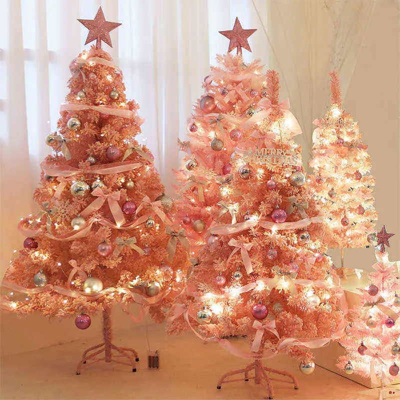 60cm Pink Christmas Tree Decoration Ornaments For Home Resin Silk Heart Pattern 2024 Xmas Happy New Year Supplies From Catherine08 12.67 DHgate.Com