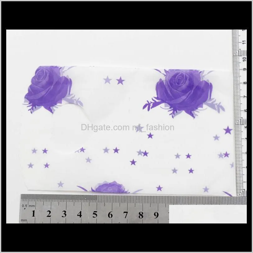 200pcs/lot 4colors pink blue black purple stars rose plastic jewelry gift bag bags jewelry pouches 15x9cm 112307