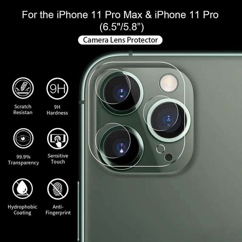 9H Camera lens tempered glass for iPhone 12 mini 11 pro max Back film Screen protector full cover 3D