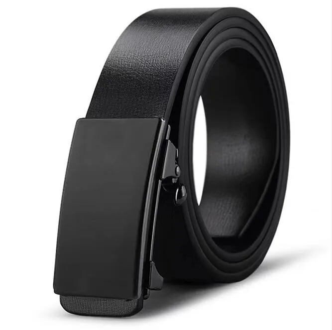 Men's leather fashion personality young business leisure belt middle-aged automatic buckle longest 130cm A40