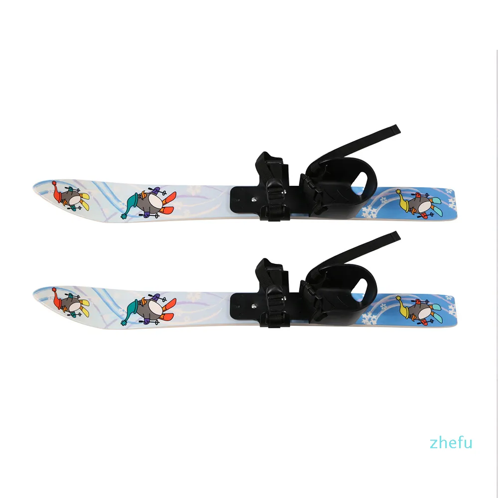 25 Youth Kids Ski Set Board Skiing Snowboard Bindings With Ski Pole Childrens Gift Outdoor Sports Tool301i