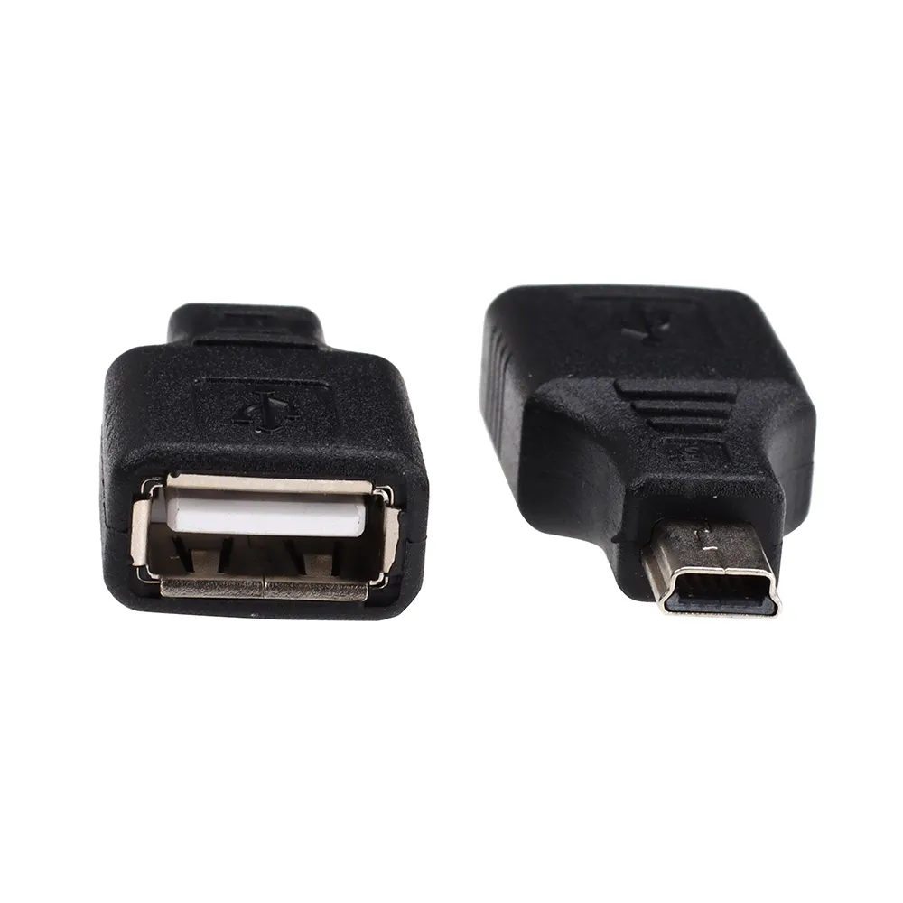 USB 2.0 أنثى إلى MINI B 5 PIN PIN PLUT OTG HOST CONFERTER