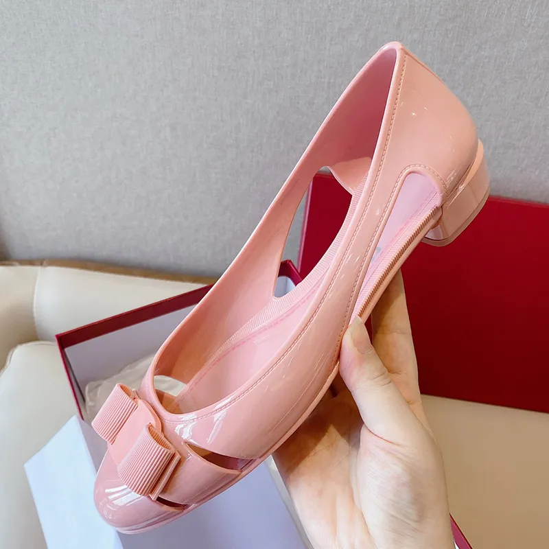 Candy Color Bow-knot Dress Shoes Flat heel Designers Comfortable Loafers with box