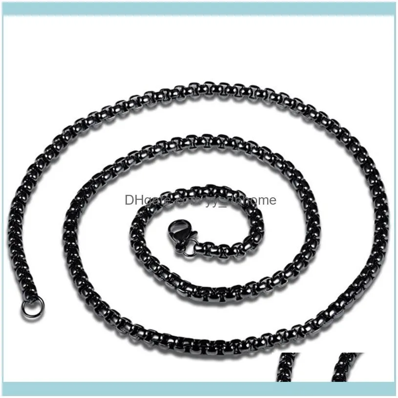 Chains 1.5MM Stainless Steel Necklaces Box Polished Bulk Lobster Clasps Fashion Accessories Jewelry Wholesale 2021