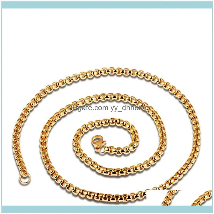 Chains 1.5MM Stainless Steel Necklaces Box Polished Bulk Lobster Clasps Fashion Accessories Jewelry Wholesale 2021