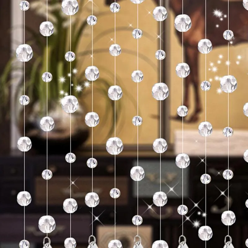 Gardin draperier kristall glaspärla europeiskt vardagsrum sovrum bröllop festival fest pärlor dekor