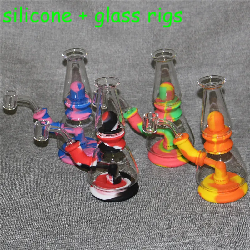 Smoking Hookah Pipes Silicone bong unique Tobacco Cigarette Pipe Smoke Accessories glass dab rig bongs