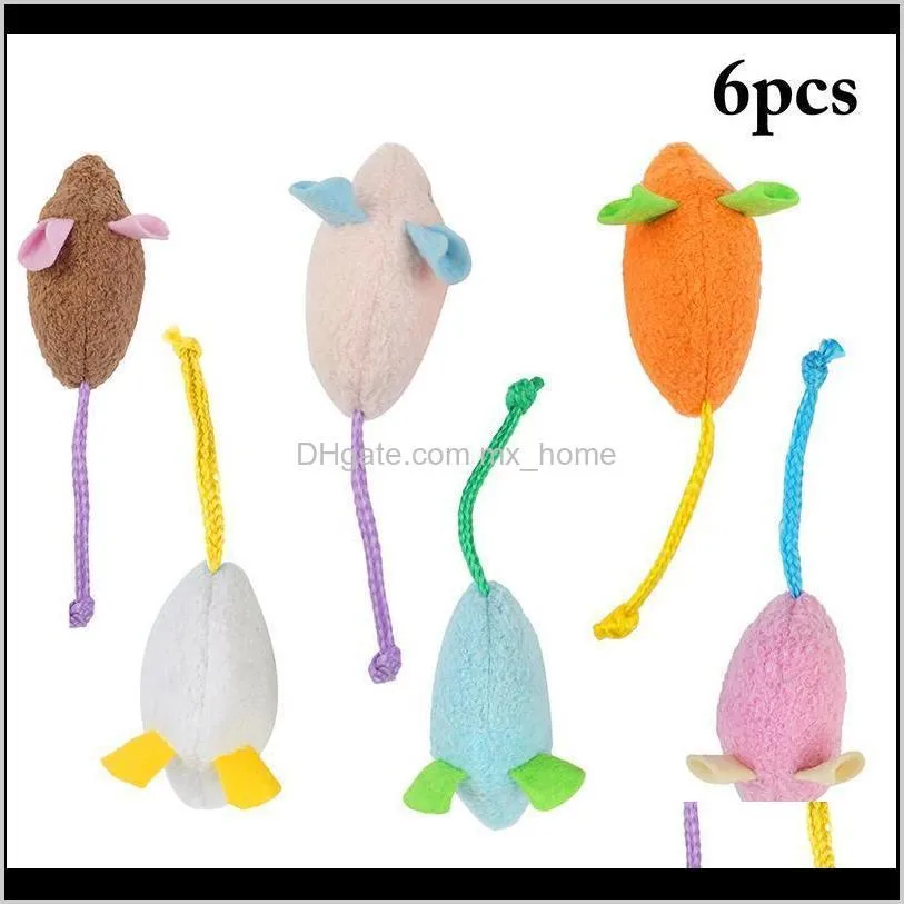 6pcs cat mouse toy realistic kitten chewing toy catnip cat interactive kawaii plush pet bite attractive pet supplies