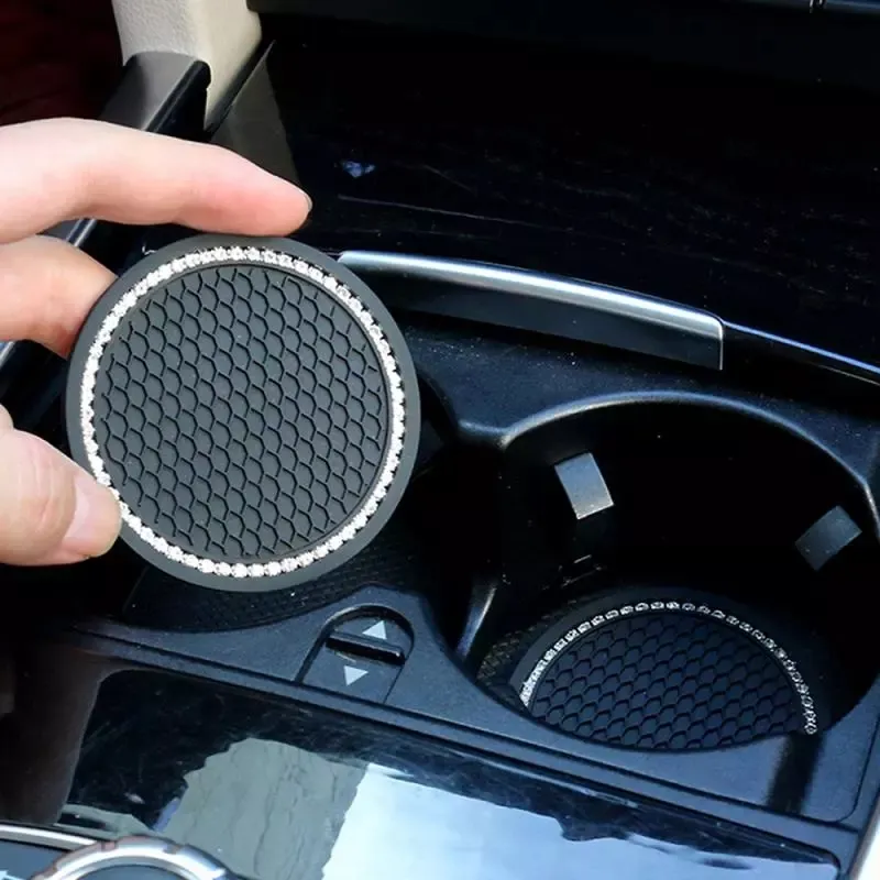 Car Puchar Anti-Slip Mat Pad Bling Honeycomb Coaster Creative Cute Match do przechowywania Maty samochodowe Uchwyt butelki antypoślizgowej Akcesoria wnętrza