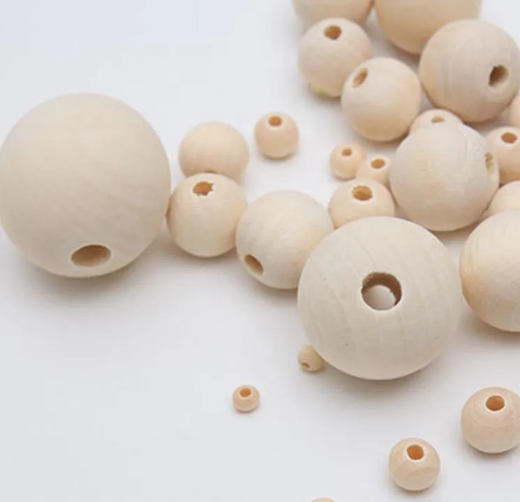 Other Loose Jewelry10 Size 50Pcs Unfinished Wooden Natural Wood Teething Beads Jewelry Making Handmade Drop