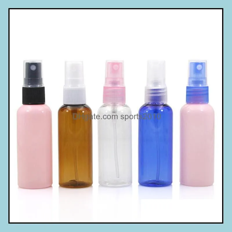 NEW 50ml Sanitizer Spray Bottle Empty Hand Wash bottles Emulsion PET Plastic Mist Spray Pump Bottle for Alcohol LX1520