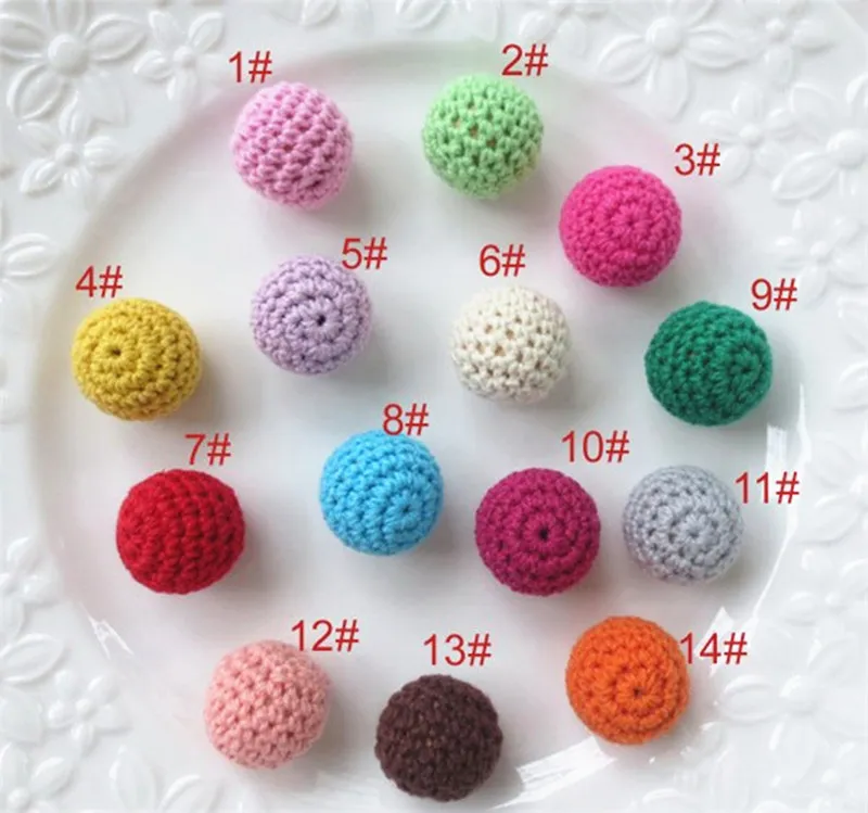 Crochet wood beads-A