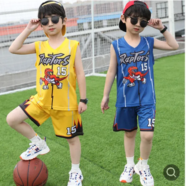 Ensemble Basket Enfant 2 Pièces - Maillot + Short Respirant à Séchage Rapide | Taille 3-4 Ans à 10-14 Ans