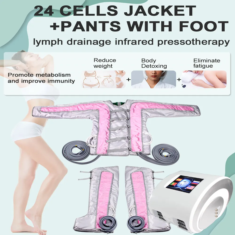 Professionele luchtdruk Body Massager 3in1 Presoterapia Lymfatische Afvoerafslank Machine Pressotherapie-apparaat voor spierverjonging en ontspanning
