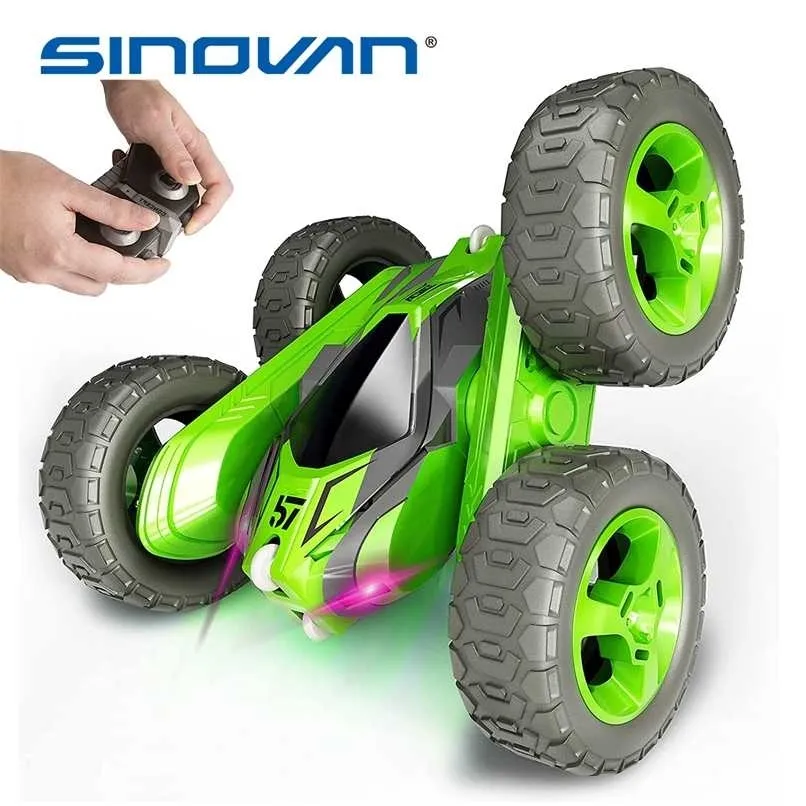 Sinovan RC Stunt Car 2.4G 4CH Drift Deformation By Roll Car Flip 360 grados de rotación Modelos de vehículos Control remoto juguetes 211029