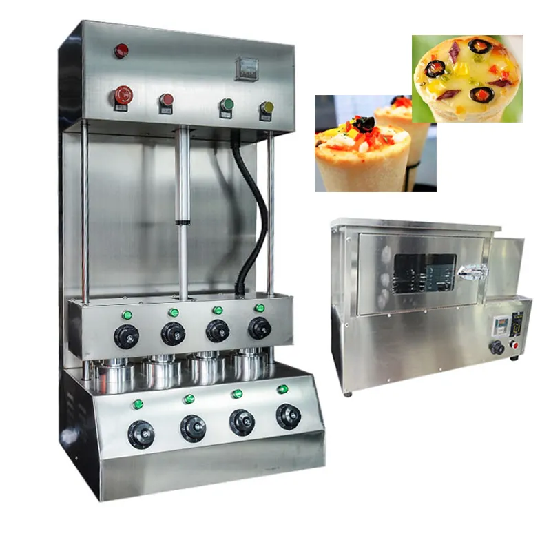 Ice Crea Pizza Machine Pizza Bakery Machine Cone Forming Machine med roterande ugnsutrustning