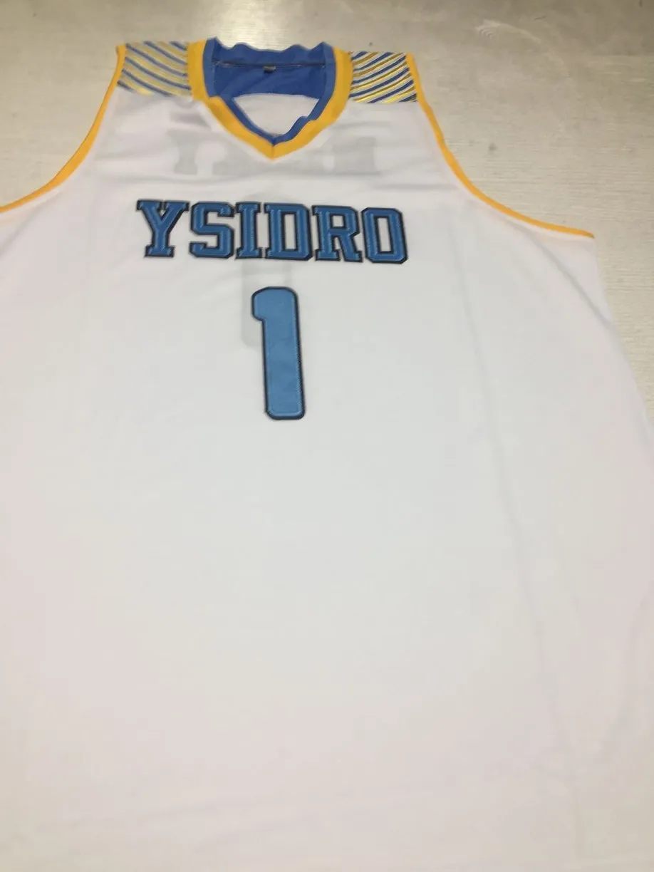 Maillots de basket-ball de lycée Mikey Williams Maillot de sport rétro personnalisé Ysidro Throwback N'importe quel numéro de nom