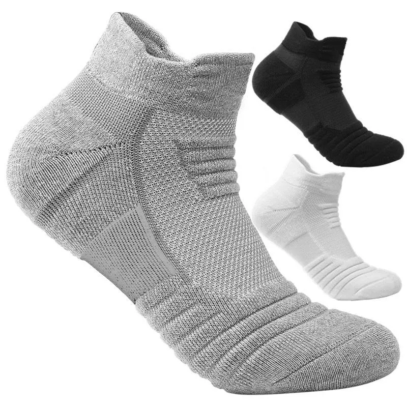 Men's Socks 3 Pairs Mens Cotton Ankle Breathable Men Running Basketball Elastic Sport Socki Male