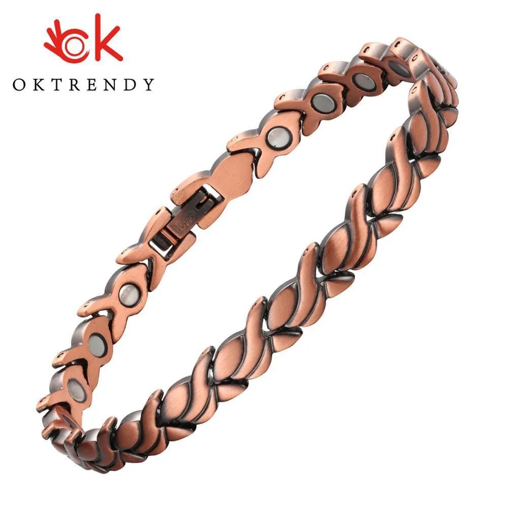 Copper Bracelet For Ladies Elegant Magnetic Healing Bracelet For