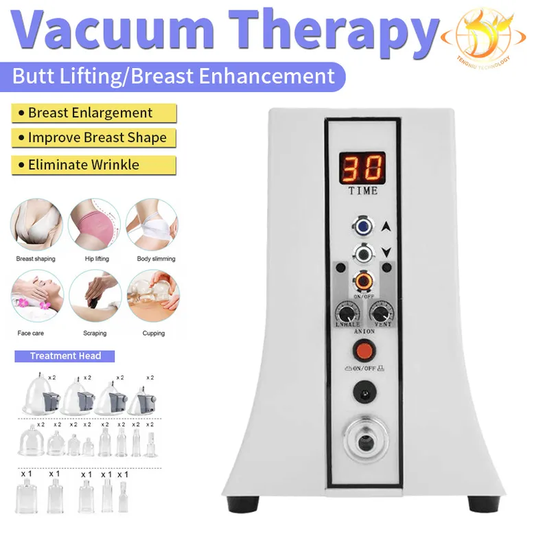 Health Beauty EnhancerBreast Enhancer Vacuum Massage Therapy Förstoring Pump Lyft Byst Cup Massager Body Shaping Machine för Salevacuum Suction CE205