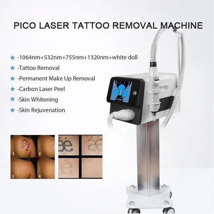 2021 Pico-Laser-Tattoo-Entfernungsgerät Tragbare Picotech-System für PMU Augenbrauen Entfernen Sie Kohlenstoffpeeling Gesichtsverjüngungsmaschine Schönheit Spa