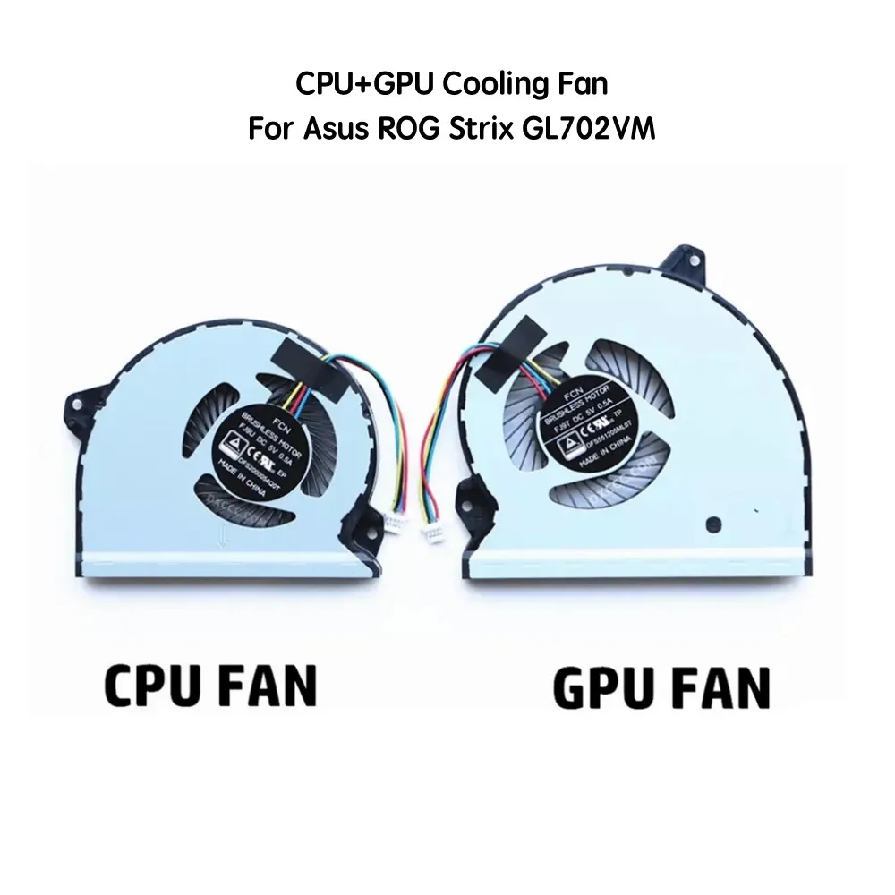 5V Notebook PC Fan Cooler Laptop CPU GPU Cooling fans ASUS ROG Strix GL702VM GL702V FCN FJ9U FJ9T Computer Processor Fans