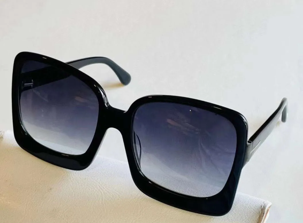 617 Katrine Quadratische Sonnenbrille Schwarz Gold Grau Farbverlauf Sommer Übergroße Sonnenbrille Modefarben Urlaubsbrille Herren mit Box