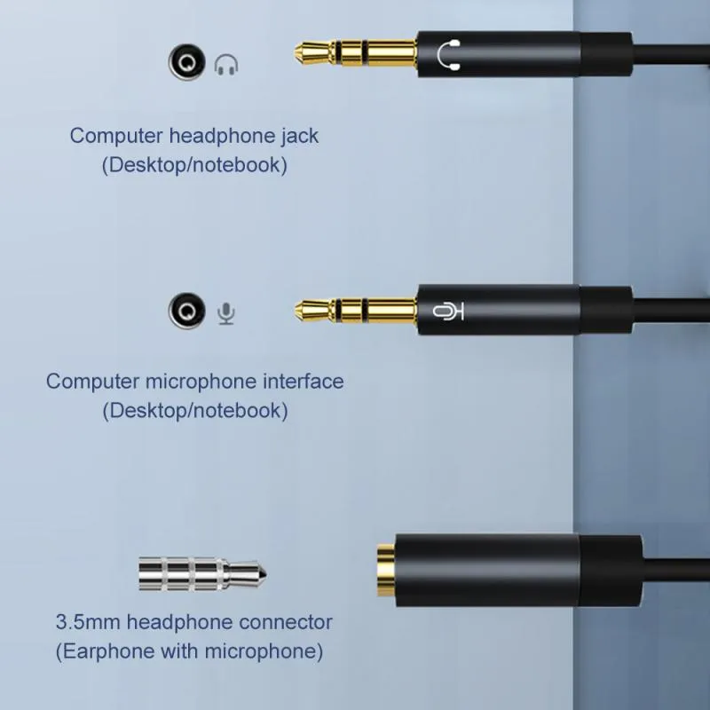 Dwa w jednym kable audio telefon komórkowy audio 1 do 2 adapter amerykański standardowe gniazdo słuchawkowe Zestaw słuchawkowy linia konwersji UF151