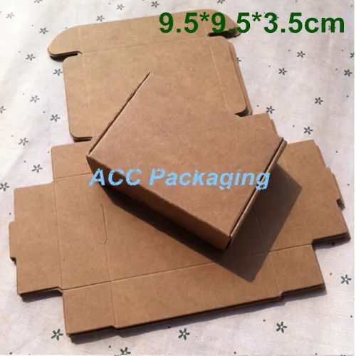 50/100PCS Blank Small Gifts Soap Cardboard Paper Flip Boxes,Folding Kraft Paper Square Craft Box,Candy Gift Packaging Boxy Boxes - 15 - View #3