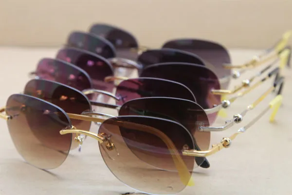 Wysokiej jakości moda bez krawędzi 6725358 Okulary przeciwsłoneczne na zewnątrz okulary napędowe Rama C Dekoracja Złota Rama Okulowanie Rozmiar 5820140M8321739