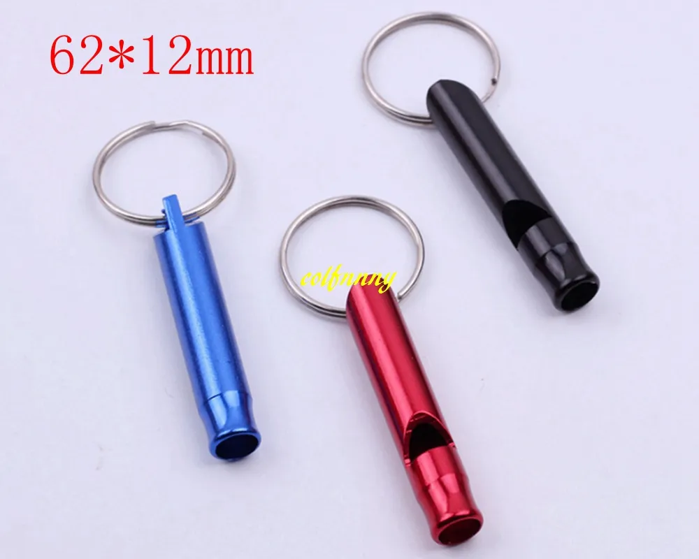 47mm & 62mm Aluminum Pet Dog Whistle Keychain Pet Training keyring Whistle Outdoor survival