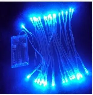 Luces de cuerda LED de funcionamiento de baterías para la guirnalda de Navidad Decoración de la boda de la boda Flasher de hadas