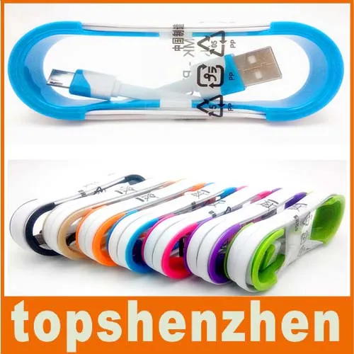 Dual Color Noodle Flaches Micro-USB-Ladekabel, 1 m, 91 cm, Datensynchronisierungs-Ladekabel für Samsung S5, S6, HTC, M8, M9, Android-Telefone, Micro-USB-Kabel