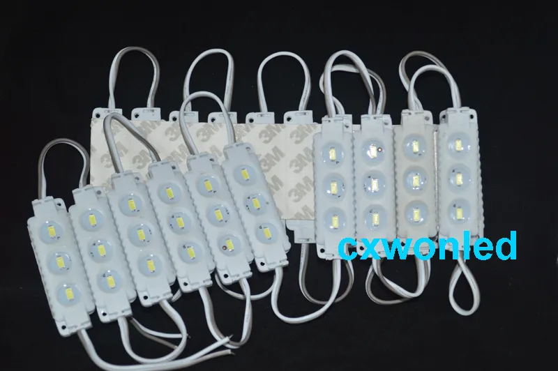 12 V LED Modülleri IP65 Waterpoof 5730 Modülü Billboard Aydınlatması 160 derece 3LED / SET 40-45LM / SET CE ROHS UL Sertifikalı