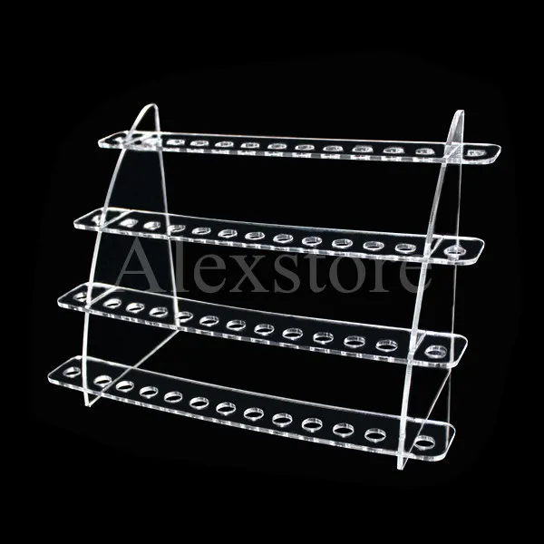 Mixed styles Acrylic e cig display clear stand shelf holder base rack box show case for mini battery atomizer ego 510 drip tips