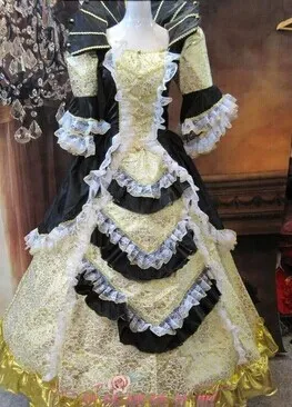 Ücretsiz gemi lüks Ortaçağ Rönesans Elbise kraliçe elbise vampir Kostüm Victoria Gotik Lol / Marie Antoinette / İç savaş / Sömürge Belle Top