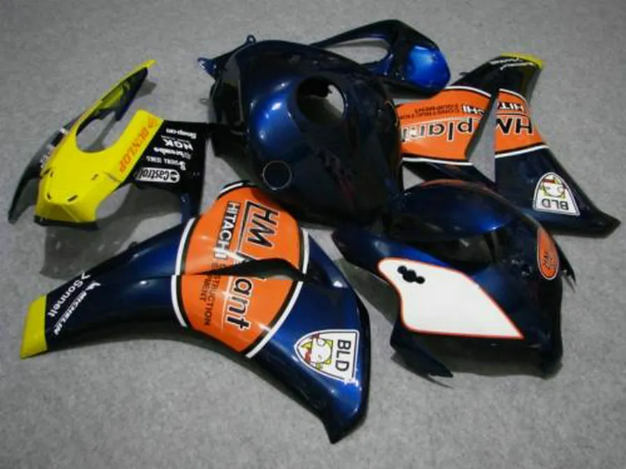 Moldagem por injeção ABS peças de motocicleta para carenagens HONDA CBR1000RR 2008-2011 CBR1000 RR laranja azul kit de carenagem 08 09 10 11 # U66