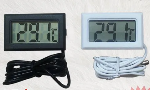 Digital LCD Screen Thermometer Refrigerator Fridge Freezer Aquarium FISH TANK Temperature -50~110C GT Black white Color