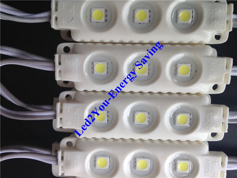 Whole lot Led Modules 12V 15W 3LEDs 5050 Yellow RedGreenBlueWarmCool White Waterproof Led Storefront Light1356163