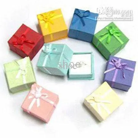 48pcs jewelry Packaging box gift boxes ring beads size 4x4x3 cm mulit colors
