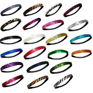 Nieuwe aankomst zebra kleur glitter hoofdbanden voor meisje softbal hoofdbanden Sparkle band 1.5 * 25cm