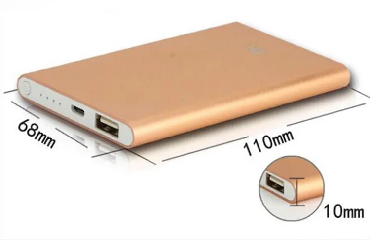 Ultra ince powerbank 8800 mah xiaomi cep telefonu için güç bankası Özelleştirilebilir LOGO