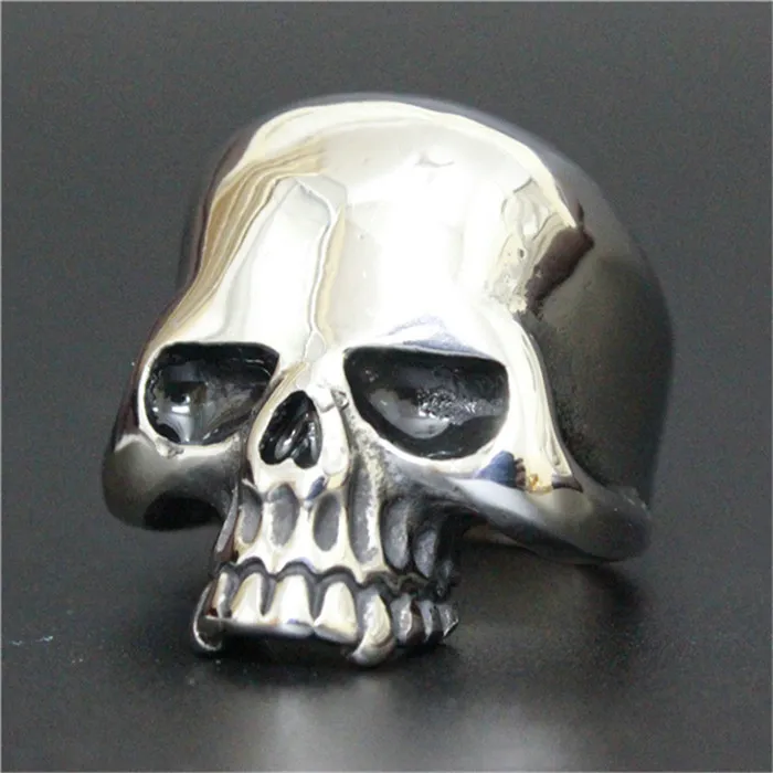 5 st Gratis Frakt Ny Populär Cool Skull Ring 316L Rostfritt Stål Man Boy Mode Personlig Design Ghost Skull Ring